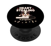 Cuore, cane da pastore australiano, regalo divertente per cuccioli australiani PopSockets PopGrip Adesivo