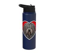 Cuore Cane Pastore Bergamasco Stainless Steel Insulated Water Bottle