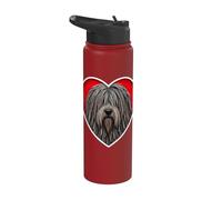 Cuore Cane Pastore Bergamasco Stainless Steel Insulated Water Bottle