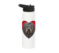 Cuore Cane Pastore Bergamasco Stainless Steel Insulated Water Bottle