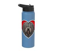 Cuore Cane Pastore Bergamasco Stainless Steel Insulated Water Bottle