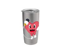 Cuore Cantante Microfono Canto Bicchiere termico in acciaio inox doppia parete