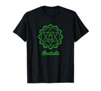 Cuore Chakra simbolo verde Anahata Yogi Yoga Maglietta