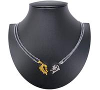 Cuore Clover Argento Oro Ciondolo Spezzato 2Collana Acciaio Uomo Donna Amici A12