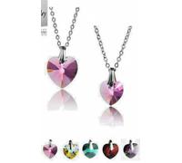 Cuore Collana Madre Figlia Bff Zirconia Cubica Oro 2 PC Set Mom Crystal Ciondolo