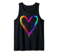 Cuore colorato arcobaleno sfumato Canotta