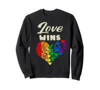 Cuore, Colori dell'arcobaleno, L'Amore Vince, Orgoglio LGBT Felpa