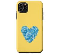 Cuore con fiore nontiscordardime - simbolo d'amore floreale blu Custodia per iPhone 11 Pro Max