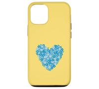 Cuore con fiore nontiscordardime - simbolo d'amore floreale blu Custodia per iPhone 12/12 Pro