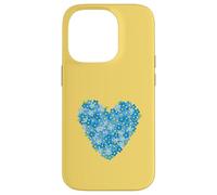 Cuore con fiore nontiscordardime - simbolo d'amore floreale blu Custodia per iPhone 14 Pro