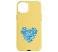 Cuore con fiore nontiscordardime - simbolo d'amore floreale blu Custodia per iPhone 15 Plus