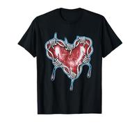 Cuore con Punte affilate e Nodi Stile Tatuaggio Design Maglietta