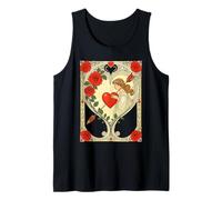 Cuore custodito Vintage Art Nouveau Romance Canotta