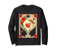Cuore custodito Vintage Art Nouveau Romance Maglia a Manica