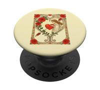 Cuore custodito Vintage Art Nouveau Romance PopSockets PopGrip Adesivo