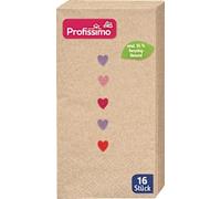 Cuore da buffet riciclato 33x33cm, 16 pezzi - Marchio DM Germania - Compatibile con profissimo - Riciclaggio-Buffetnapkin Herz 33x33cm, 16 St