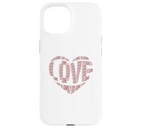 Cuore d'amore per ragazze e donne carino San Valentino Custodia per iPhone 15