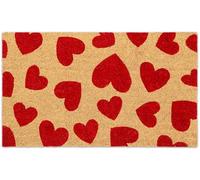 Cuore D'Amore Rosso In Fibra Di Cocco Per San Zerbino Allo Sporco Zerbini Per Interni Antiscivolo Tappeto Bagno Per Esterni Casa Interni 40 X 60Cm