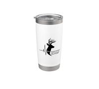 Cuore Del Cacciatore Battito Cuore Toro Alce Caccia Detto Slogan Bicchiere termico in acciaio inox doppia parete
