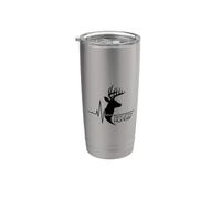 Cuore Del Cacciatore Battito Cuore Toro Alce Caccia Detto Slogan Bicchiere termico in acciaio inox doppia parete