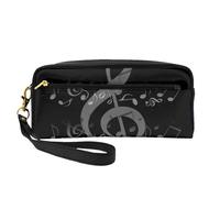 Cuore della nota musicale, Borsa per il trucco Borsa per cosmetici Borsa da viaggio portatile da toilette Astuccio in pelle per donne e ragazze