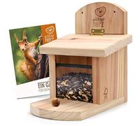 cuore di animali selvatici | Mangiatoia Scoiattolo - Ecologico ibernazione per scoiattoli, Mangiatoia per Scoiattoli con Finestra in Plexiglass, Resistente alle Intemperie