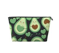 Cuore di avocado carino senza cuciture, Borsa da toilette Borsa per trucco Borsa per cosmetici Borsa da toilette da viaggio portatile