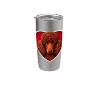 Cuore di barboncino rosso Bicchiere termico in acciaio inox doppia parete