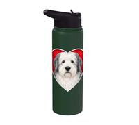 Cuore di cane da pastore inglese antico Stainless Steel Insulated Water Bottle