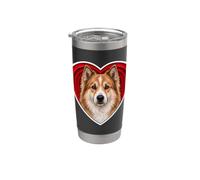 Cuore di cane da pastore islandese Bicchiere termico in acciaio inox doppia parete