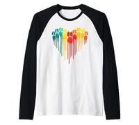 Cuore di Capra colorato Maglia con Maniche Raglan