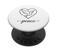 Cuore di colomba sacra pacifico per gli amanti della natura per mostrare fede PopSockets PopGrip Adesivo