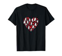 Cuore di danza sagome e cuori Maglietta