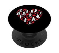 Cuore di danza sagome e cuori PopSockets PopGrip Adesivo