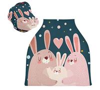 Cuore Di Famiglia Coniglietto Rosa Inverno Passeggino Tettoia Copri Seggiolino Copertura Infermieristica Auto per Bambini per L'Allattamento Al Seno Morbido Traspirante Elastica Tettuccio