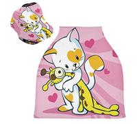 Cuore Di Gatto Rosa Passeggino Tettoia Copri Seggiolino Copertura Infermieristica Auto per Bambini per L'Allattamento Al Seno Morbido Traspirante Elastica Tettuccio