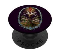 Cuore di Gesù Colombe Calice Eucaristia Cristiana Antico PopSockets PopGrip Adesivo