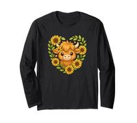 Cuore di Girasole di Mucca delle Highland Maglia a Manica