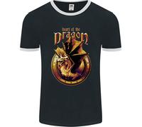 Cuore Di il Drago Fantasia Uomo Ringer Fotl