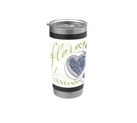 Cuore di lavanda, alce, cuore di lavanda, lavanda, cuore, Bicchiere termico in acciaio inox doppia parete
