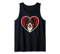 Cuore di Pastore Australiano Tricolore Nero Canotta