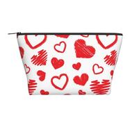 Cuore di San Valentino, Borsa da toilette Borsa per trucco Borsa per cosmetici Borsa da toilette da viaggio portatile