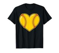 Cuore di Softball per Giocatori, Compagni di Squadra, Allenatori o Genitori Maglietta