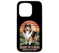 Cuore di un eroe - Rough Collie Spirit Vintage Design Custodia per iPhone 15 Pro