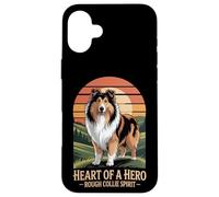 Cuore di un eroe - Rough Collie Spirit Vintage Design Custodia per iPhone 16 Plus