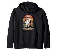 Cuore di un eroe - Rough Collie Spirit Vintage Design Felpa con Cappuccio