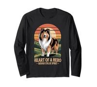 Cuore di un eroe - Rough Collie Spirit Vintage Design Maglia a Manica