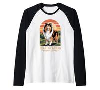 Cuore di un eroe - Rough Collie Spirit Vintage Design Maglia con Maniche Raglan