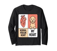 Cuore di Una Persona Normale Il Mio Cuore Amanti dei Cani Maglia a Manica