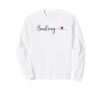 Cuore di Vela Carino Scritto a Mano Tipografia Regalo Felpa